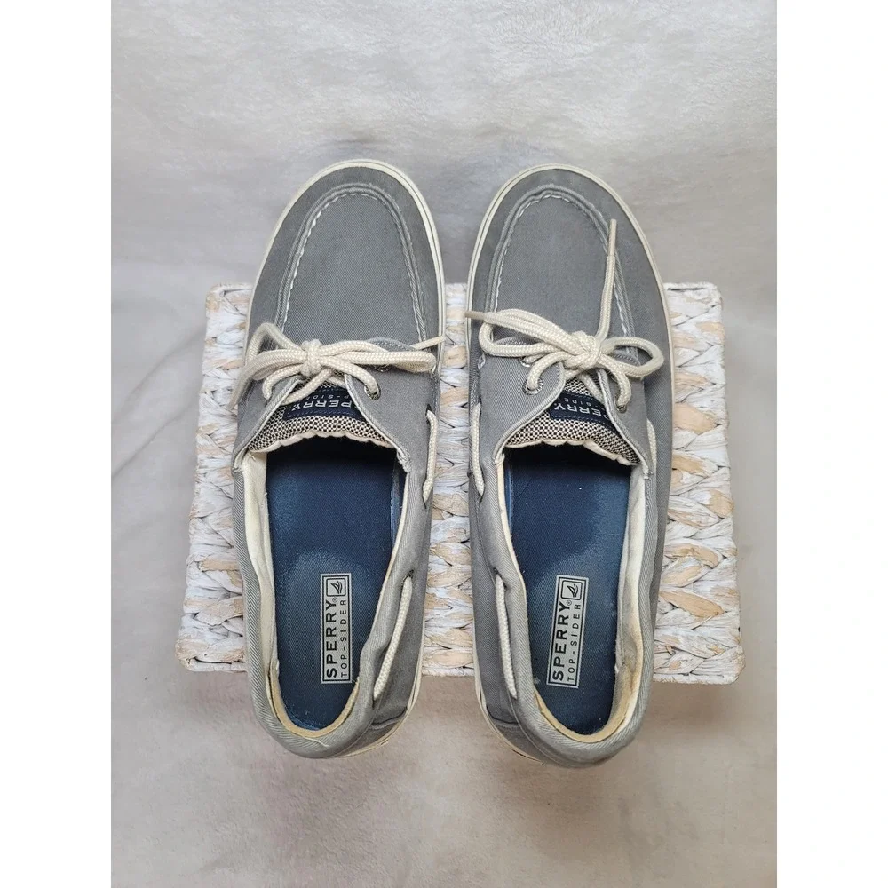 Sperry Top Sider Nautical Coastal Loafers Mens Boat Shoes Preppy‎ Gray Size 12